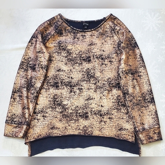 Art Class Girls Set Copper Metallic & Black L/S Top Size 10/12 & Skirt Size 7/8 - Picture 6 of 11